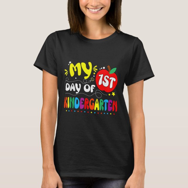 Camiseta Meu Primeiro Dia De Professores Do Jardim De Infân (Frente)