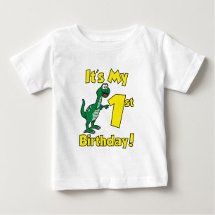 Camiseta Meu Primeiro Dinossauro de Aniversário