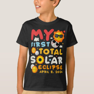 Camiseta Meu Primeiro Eclipse Solar Total Abril 8 2024 Cria