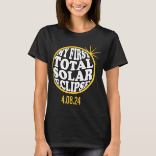 Camiseta Meu Primeiro Eclipse Solar Total de 8 de Abril Cri