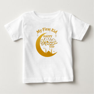 Camiseta Meu Primeiro Eid - Feliz Eid ع د س ع ي د