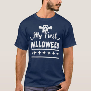 Camiseta Meu primeiro fantasma assustador do Halloween e mo