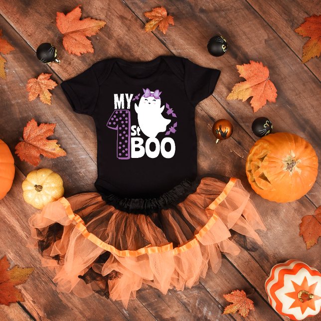 Camiseta meu primeiro halloween boo Fantasma assustador (Criador carregado)