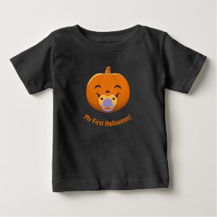 Camiseta Meu Primeiro Halloween Chupeta Abóbora