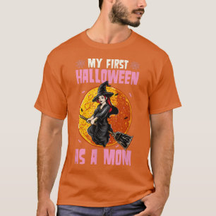 Camiseta Meu Primeiro Halloween Como Mãe Bruxa Gravidez Ann