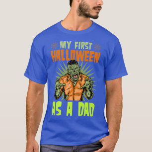 Camiseta Meu Primeiro Halloween Como Pai Monstro De Gravide