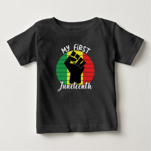 Camiseta Meu Primeiro Junho, Crianças Negras Retro African