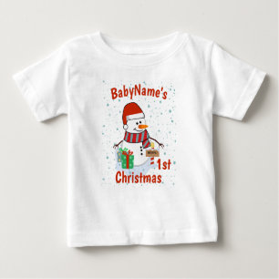 Camiseta Meu Primeiro Natal com nome de bonitinhos bonitinh