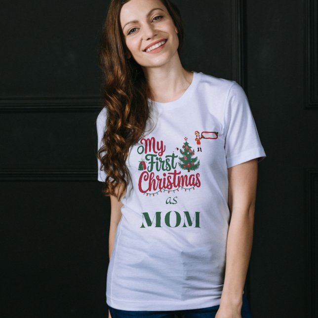 Camiseta Meu primeiro natal como o Natal da Mãe (Criador carregado)