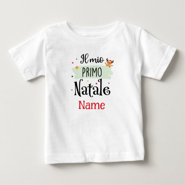 Camiseta Meu Primeiro Natal - Il Mio Primo Natale (Frente)