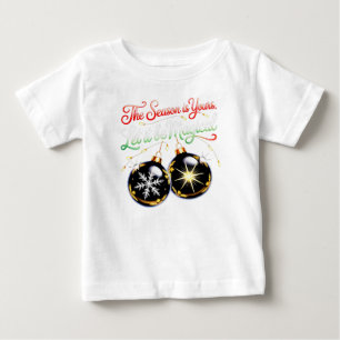 Camiseta "Meu Primeiro Natal Mágico" Enfeite Festivo de Nat