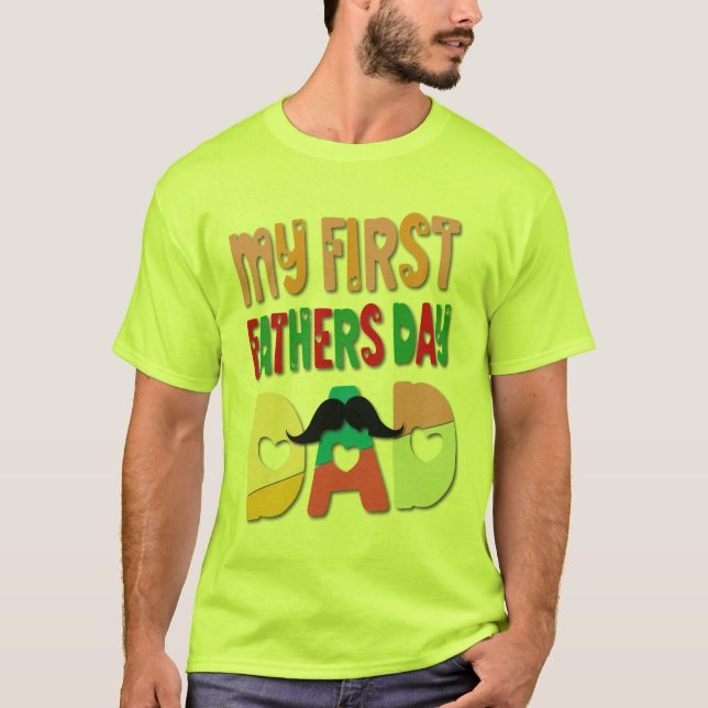 Camiseta Meu primeiro Pai Dia de os pais (Frente)