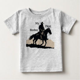 Camiseta 'Meu Primeiro Rodeio' Bebê para Aniversár