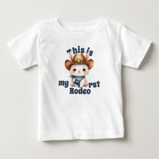 Camiseta Meu primeiro rodeio Feliz aniversário, Cowboy