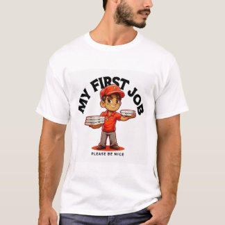 Camiseta Meu primeiro trabalho de entrega de pizza