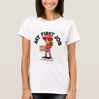 Camiseta Meu primeiro trabalho de entrega de pizza