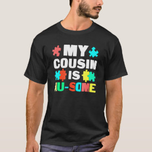 Camiseta Meu Primo É Um Apoio A Autismo Criança Autista