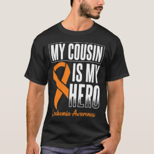 Camiseta Meu Primo Meu Cancer Hero Leukemia Leukemia Awaren