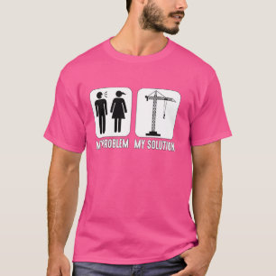 Camiseta Meu Problema Meu Pictograma Mãe Construiu Pai Cran