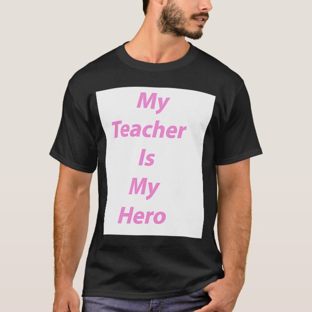 Camiseta Meu professor é meu herói (Frente)