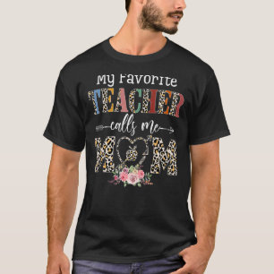Camiseta Meu professor favorito me chama de mãe leopardo