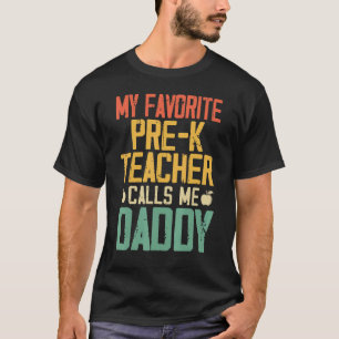 Camiseta Meu Professor Pré-K Favorito Me Chama De Vintage D