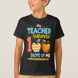 Camiseta Meu professor sobreviveu 100 dias de mim