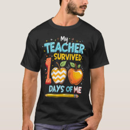 Camiseta Meu professor sobreviveu 100 dias de mim