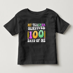 Camiseta Meu professor sobreviveu 100 dias de mim: Engraçad