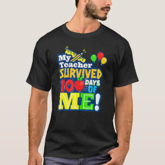 Camiseta Meu Professor Sobreviveu 100 Dias De Mim Engraçado