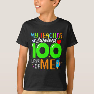 Camiseta Meu Professor Sobreviveu 100 Dias De Mim Para Alun
