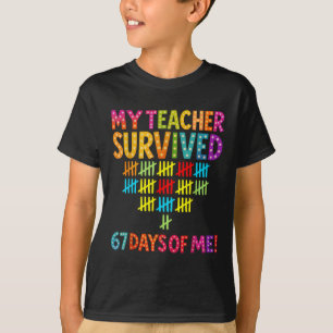 Camiseta Meu Professor Sobreviveu 67 Dias De Mim Six Seven