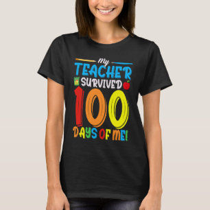 Camiseta Meu Professor Sobreviveu A 100 Dias Da Minha Escol