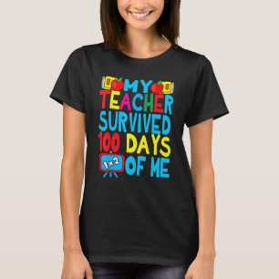 Camiseta Meu Professor Sobreviveu A 100 Dias Da Minha Festa