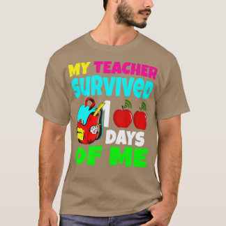 Camiseta Meu professor sobreviveu a 100 dias de meu aluno n