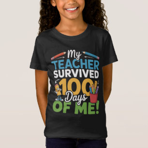 Camiseta Meu Professor Sobreviveu a 100 Dias de Mim
