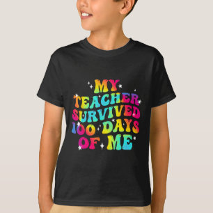 Camiseta Meu Professor Sobreviveu A 100 Dias De Mim 100º Di