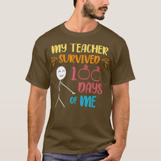 Camiseta Meu Professor Sobreviveu A 100 Dias De Mim 22
