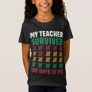 Camiseta Meu Professor Sobreviveu A 100 Dias De Mim Engraça