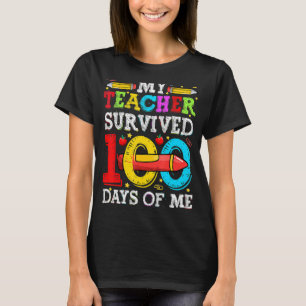 Camiseta Meu Professor Sobreviveu A 100 Dias De Mim Engraça