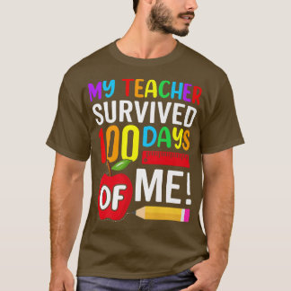 Camiseta Meu Professor Sobreviveu A 100 Dias De Mim Engraça