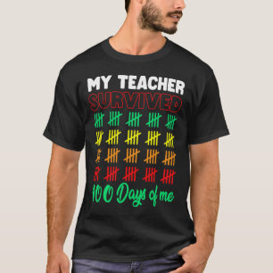 Camiseta Meu Professor Sobreviveu A 100 Dias De Minhas Cria