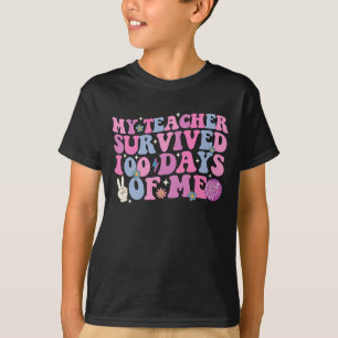 Camiseta Meu Professor Sobreviveu a 100 Dias Do Meu Disco G