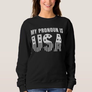 Camiseta Meu Pronome Preferencial, Bandeira Americana, Home