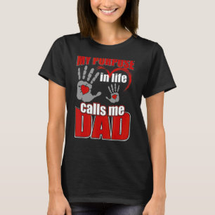 Camiseta Meu Propósito Na Vida Me Chama Pai Feliz Dia de os