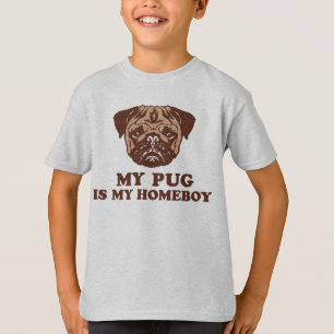 Camiseta Meu Pug é meu ficar em casa