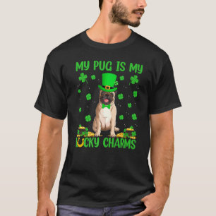 Camiseta Meu Pug É Minha Sorte Caráter Pug Dog Rua Patrick 