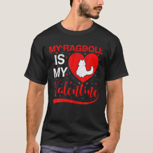 Camiseta Meu Ragdoll É Meu Namorados Cardíaco Forma Ragdoll