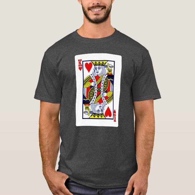 Camiseta Meu Rei dos Corações Jogando Cartão (Frente)