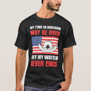 Camiseta Meu Relógio Nunca Acabou Com A Polícia-Adjunta Apo